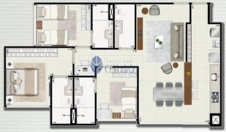 Imagem Apartamento com 3 Quartos à Venda, 96 m² em Jundiaí - Anápolis