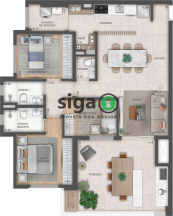 Imagem Apartamento com 3 Quartos à Venda, 110 m² em Jardim Das Perdizes - São Paulo