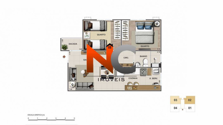 Imagem Apartamento com 2 Quartos à Venda, 42 m² em Campo Grande - Rio De Janeiro Imagem Apartamento com 2 Quartos à Venda, 42 m² em Campo Grande - Rio De Janeiro