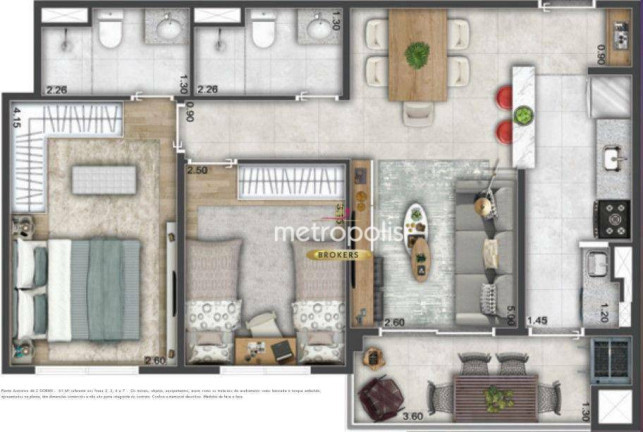 Imagem Apartamento com 2 Quartos à Venda, 61 m² em Vila Isa - São Paulo Imagem Apartamento com 2 Quartos à Venda, 61 m² em Vila Isa - São Paulo