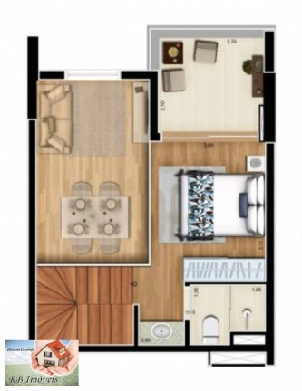 Imagem Loft com 1 Quarto à Venda, 37 m² em Jardim Do Mar - São Bernardo Do Campo