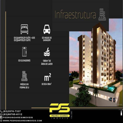 Imagem Apartamento com 3 Quartos à Venda, 85 m² em Jardim Oceania - João Pessoa