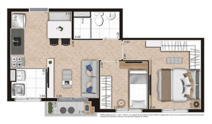 Imagem Apartamento com 2 Quartos à Venda, 38 m² em Vila Mascote - São Paulo