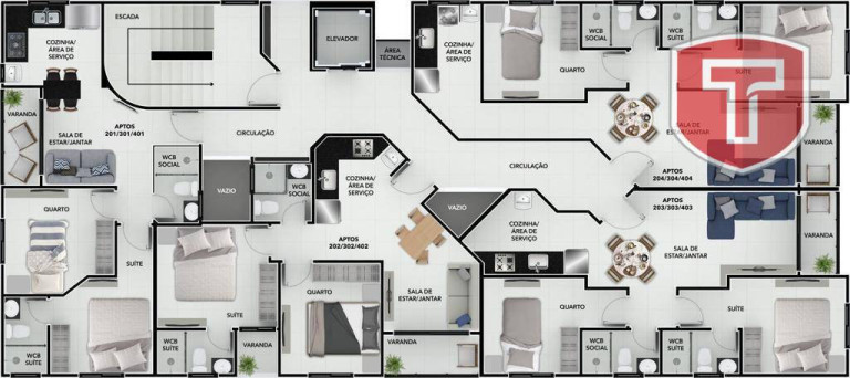 Imagem Apartamento com 2 Quartos à Venda, 48 m² em Jardim Oceania - João Pessoa