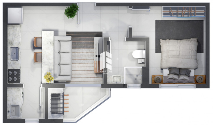 Imagem Apartamento com 2 Quartos à Venda, 53 m² em Centro - Santa Maria