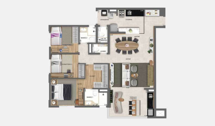 Imagem Apartamento com 4 Quartos à Venda, 151 m² em City América - São Paulo Imagem Apartamento com 4 Quartos à Venda, 151 m² em City América - São Paulo