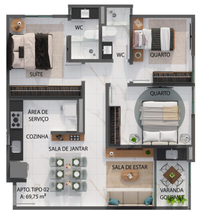Imagem Apartamento com 3 Quartos à Venda, 105 m² em Bancários - João Pessoa Imagem Apartamento com 3 Quartos à Venda, 105 m² em Bancários - João Pessoa