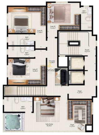 Imagem Cobertura com 3 Quartos à Venda, 175 m² em Meia Praia - Itapema