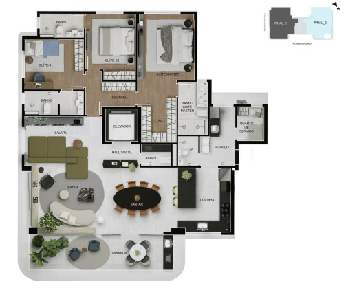 Imagem Apartamento com 4 Quartos à Venda, 149 m² em Gutierrez - Belo Horizonte