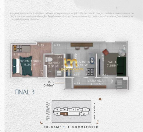 Imagem Apartamento com 1 Quarto à Venda, 37 m² em Boqueirão - Praia Grande