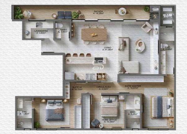 Imagem Apartamento com 3 Quartos à Venda, 131 m² em Cabeçudas - Itajaí
