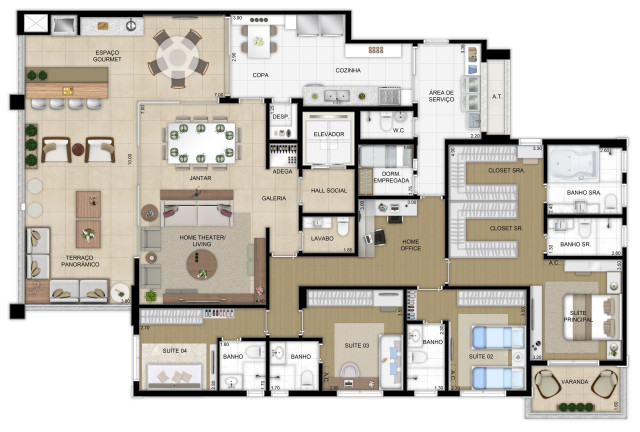 Imagem Apartamento com 4 Quartos à Venda, 244 m² em água Branca - São Paulo