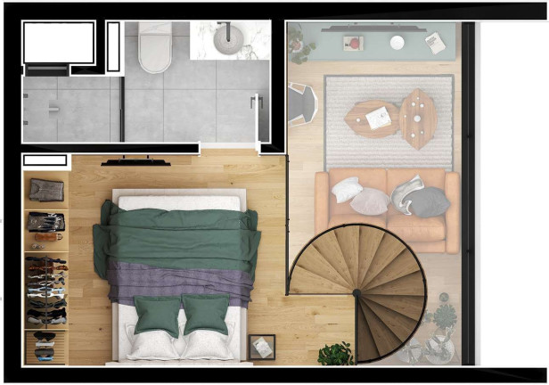 Imagem Apartamento com 2 Quartos à Venda, 56 m² em água Verde - Curitiba