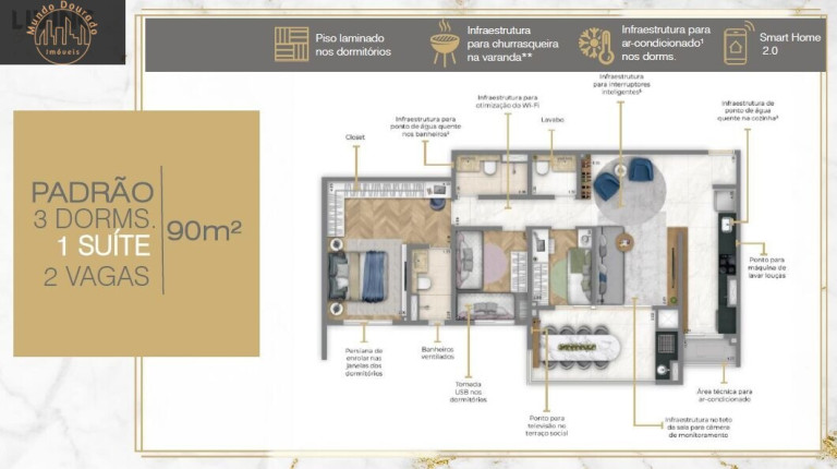 Imagem Apartamento com 2 Quartos à Venda, 74 m² em Jardim - Santo André