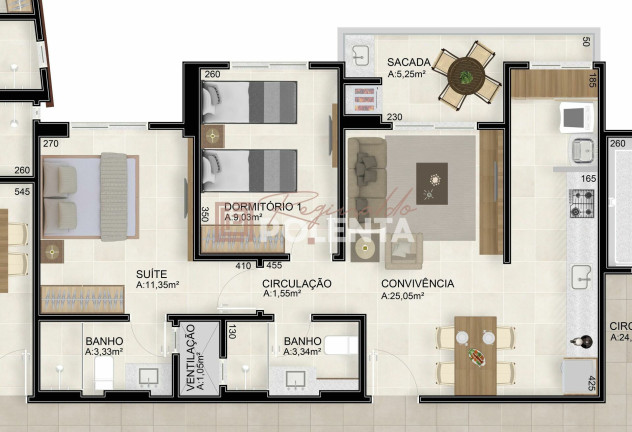 Imagem Apartamento com 2 Quartos à Venda, 80 m² em Próspera - Criciúma Imagem Apartamento com 2 Quartos à Venda, 80 m² em Próspera - Criciúma