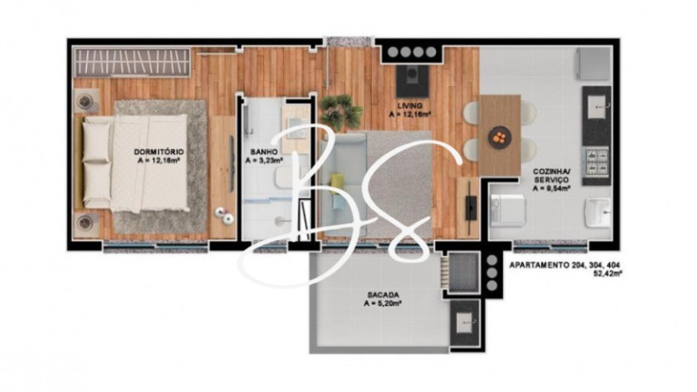 Imagem Apartamento com 1 Quarto à Venda, 70 m² em Centro - Canela