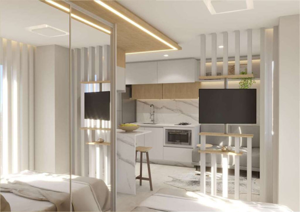 Imagem Apartamento com 1 Quarto à Venda, 21 m² em Novo Mundo - Curitiba Imagem Apartamento com 1 Quarto à Venda, 21 m² em Novo Mundo - Curitiba