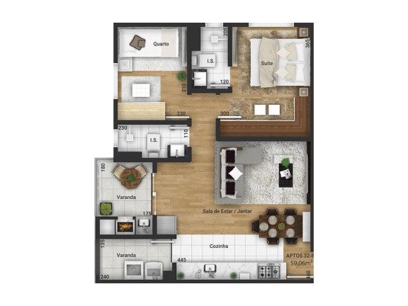 Imagem Apartamento com 2 Quartos à Venda, 62 m² em Tingui - Curitiba