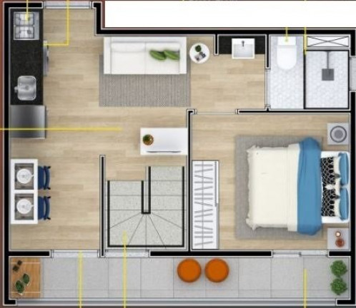 Imagem Apartamento com 1 Quarto à Venda, 30 m² em Campo Belo - São Paulo