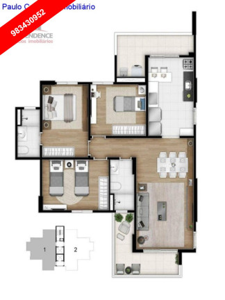 Imagem Imóvel com 3 Quartos à Venda, 96 m² em Campestre - Santo André Imagem Imóvel com 3 Quartos à Venda, 96 m² em Campestre - Santo André
