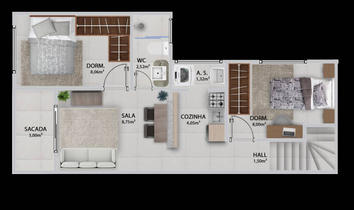 Imagem Sobrado com 2 Quartos à Venda, 55 m² em Boqueirao - Praia Grande