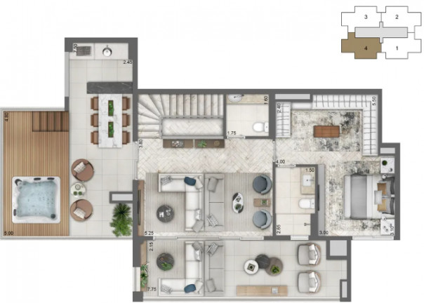 Imagem Cobertura com 3 Quartos à Venda, 224 m² em Santo Amaro - São Paulo