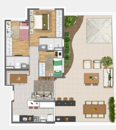Imagem Apartamento com 3 Quartos à Venda, 66 m² em Jardim Das Belezas - Carapicuíba