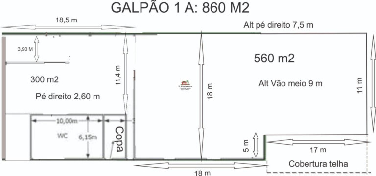 Imagem Imóvel para Alugar, 860 m² em Briquituba - Alumínio Imagem Imóvel para Alugar, 860 m² em Briquituba - Alumínio