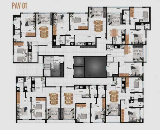 Imagem Imóvel com 1 Quarto à Venda, 19 m² em Bessa - João Pessoa Imagem Imóvel com 1 Quarto à Venda, 19 m² em Bessa - João Pessoa