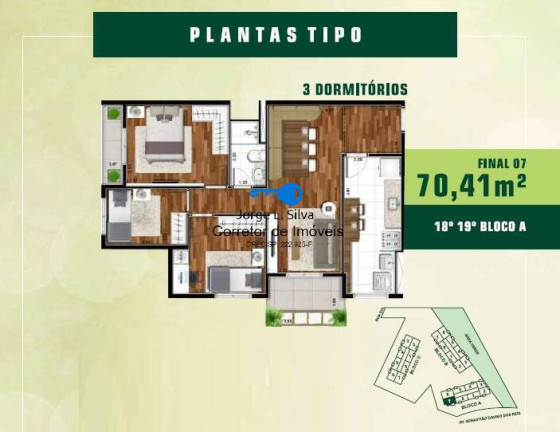 Imagem Apartamento com 3 Quartos à Venda, 76 m² em Jardim Tupanci - Barueri