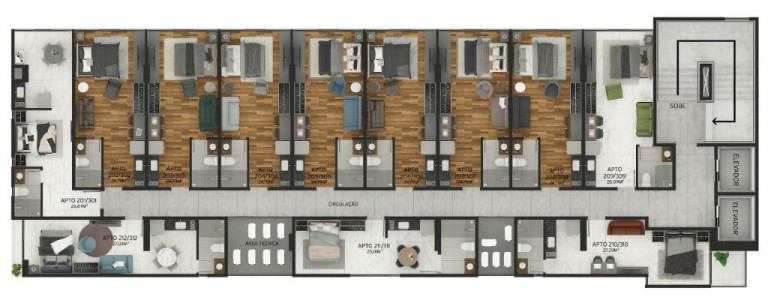 Imagem Apartamento com 1 Quarto à Venda, 23 m² em Ponta De Campina - Cabedelo