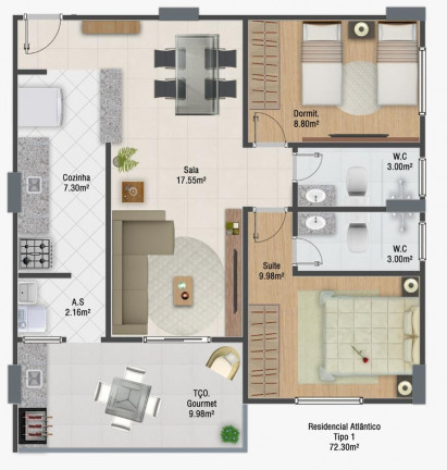 Imagem Apartamento com 2 Quartos à Venda, 75 m² em Vila Guilhermina - Praia Grande Imagem Apartamento com 2 Quartos à Venda, 75 m² em Vila Guilhermina - Praia Grande