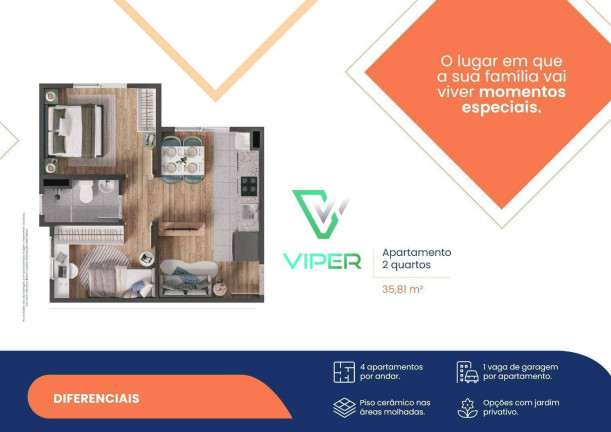 Imagem Apartamento com 2 Quartos à Venda, 39 m² em Restinga Seca - Almirante Tamandaré Imagem Apartamento com 2 Quartos à Venda, 39 m² em Restinga Seca - Almirante Tamandaré
