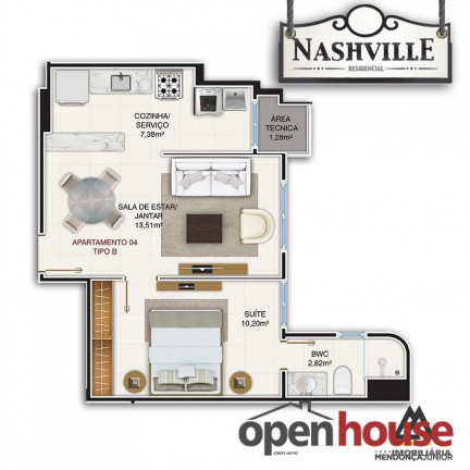 Imagem Apartamento com 1 Quarto à Venda, 40 m² em Lagoa Nova - Natal