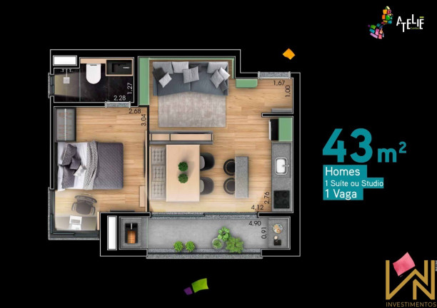 Imagem Imóvel com 1 Quarto à Venda, 43 m² em Cambuí - Campinas Imagem Imóvel com 1 Quarto à Venda, 43 m² em Cambuí - Campinas