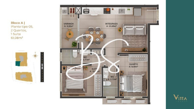Imagem Apartamento com 2 Quartos à Venda, 65 m² em Tabuleiro Dos Oliveiras - Itapema