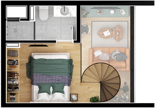 Imagem Apartamento com 2 Quartos à Venda, 56 m² em água Verde - Curitiba Imagem Apartamento com 2 Quartos à Venda, 56 m² em água Verde - Curitiba