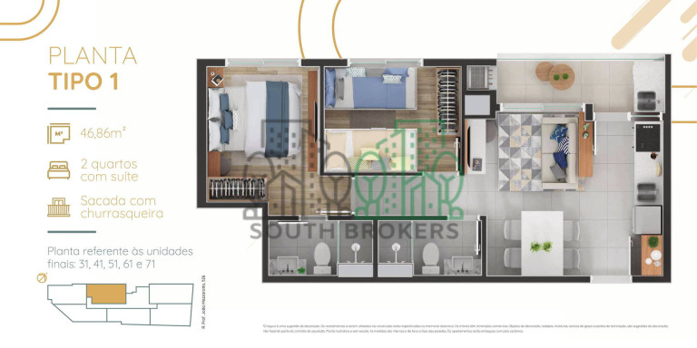 Imagem Apartamento com 2 Quartos à Venda,  em Capão Raso - Curitiba