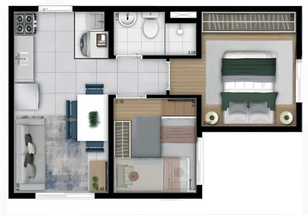 Imagem Imóvel com 2 Quartos à Venda, 32 m² em Jaraguá - São Paulo