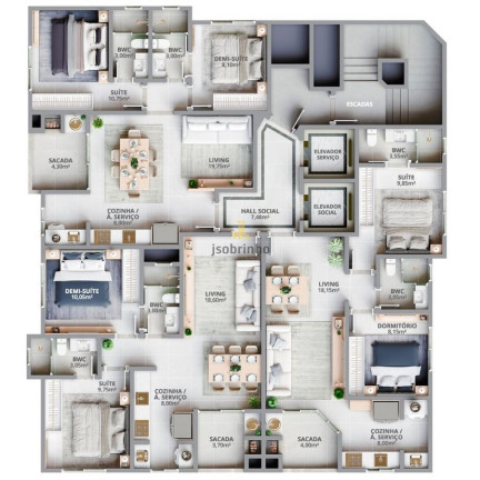 Apartamento com 2 Quartos à Venda, 64 m² em Morretes - Itapema