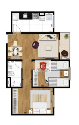 Imagem Apartamento com 2 Quartos à Venda, 49 m² em Vila Nova Bonsucesso - Guarulhos