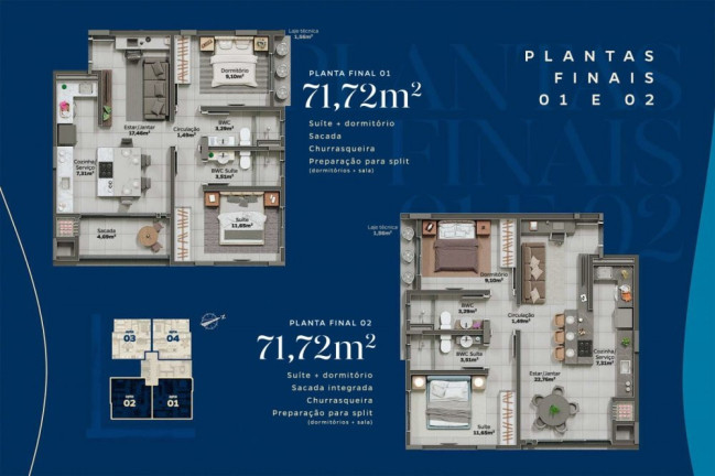 Imagem Apartamento com 2 Quartos à Venda, 71 m² em Centro - Camboriú