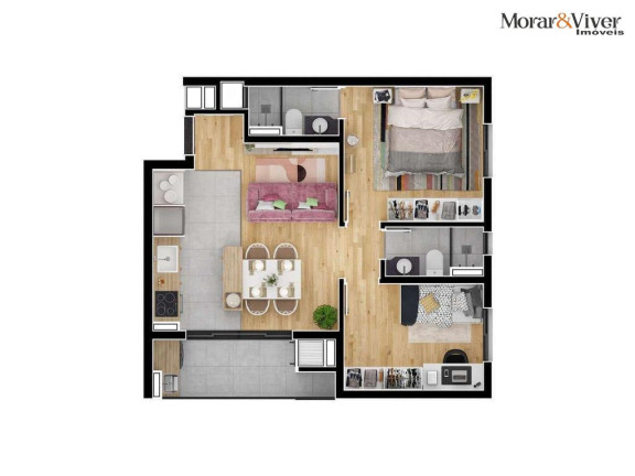 Imagem Flat com 1 Quarto à Venda, 39 m² em água Verde - Curitiba