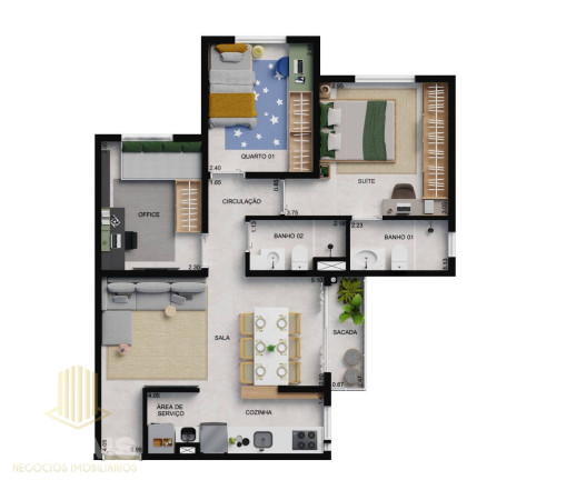 Imagem Apartamento com 2 Quartos à Venda, 77 m² em Setor Sudoeste - Goiânia Imagem Apartamento com 2 Quartos à Venda, 77 m² em Setor Sudoeste - Goiânia