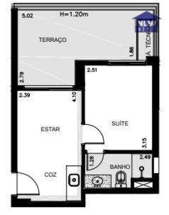 Apartamento com 1 Quarto à Venda, 40 m² em Brooklin Novo - São Paulo