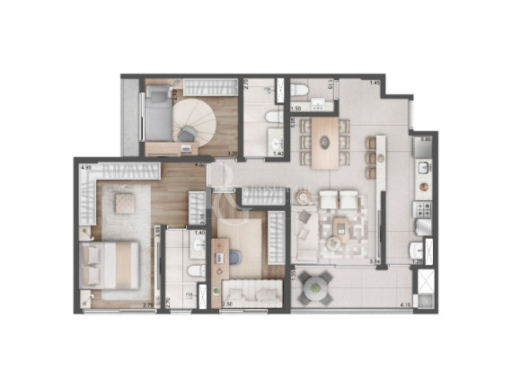 Imagem Apartamento com 3 Quartos à Venda, 93 m² em Boa Vista - Porto Alegre Imagem Apartamento com 3 Quartos à Venda, 93 m² em Boa Vista - Porto Alegre