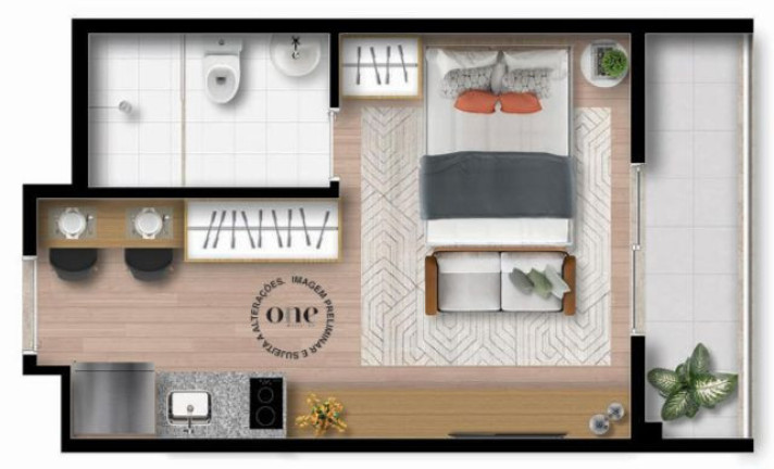 Imagem Studio com 1 Quarto à Venda, 26 m² em Santo Amaro - São Paulo Imagem Studio com 1 Quarto à Venda, 26 m² em Santo Amaro - São Paulo