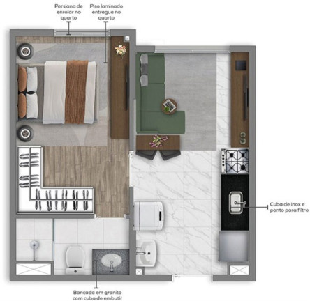 Imagem Apartamento com 1 Quarto à Venda, 24 m² em Santa Cecília - São Paulo