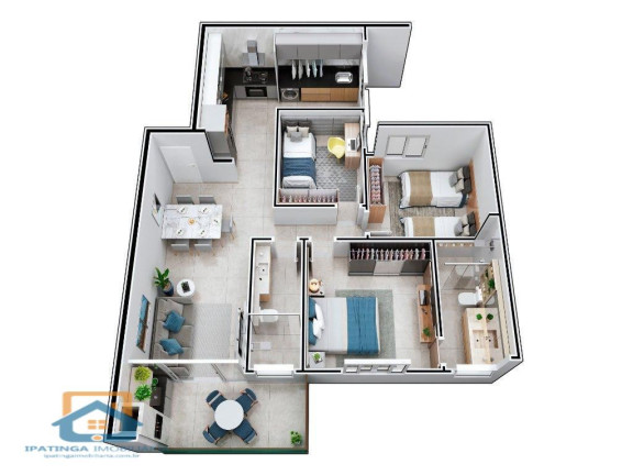 Imagem Apartamento com 3 Quartos à Venda, 84 m² em Cidade Nobre - Ipatinga