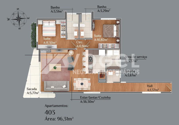 Imagem Apartamento com 2 Quartos à Venda, 72 m² em Centro  - Gramado